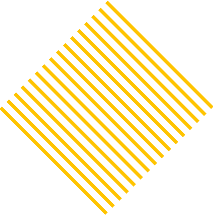 Yellow Stripes shaped like a diamond for Associated Distributors